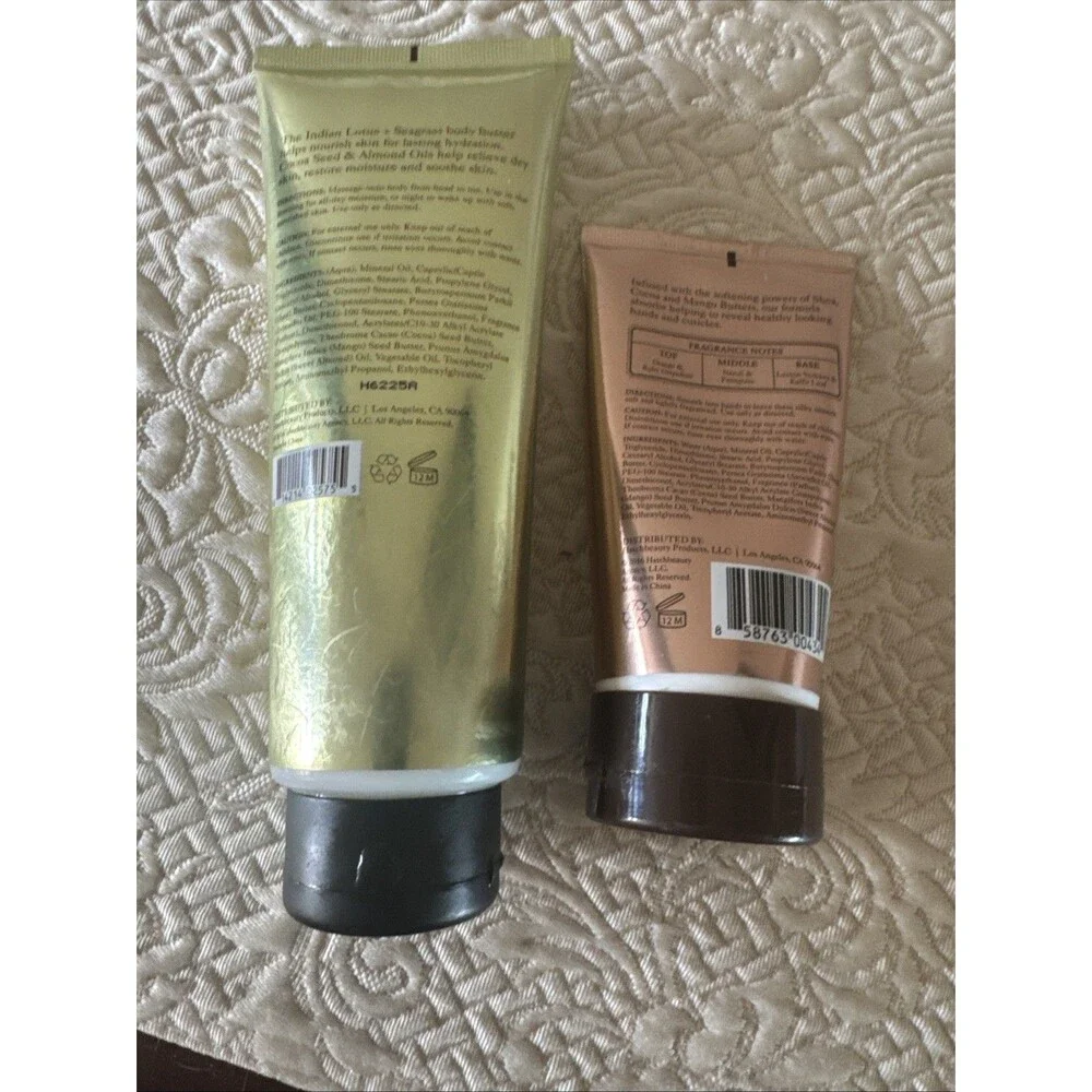 Droplet Ruby Red Grapefruit+Neroli hand cream, Indian Lotus+Seagrass Body Butter